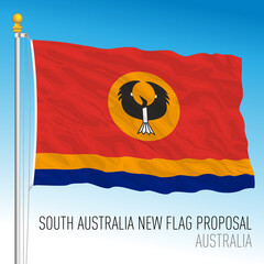 South Australia state new flag proposal, Australia, vector illustration