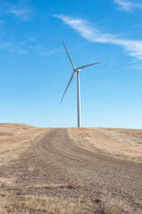 wind turbine on a sky