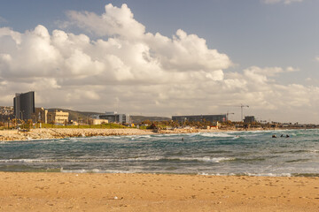 Coastline of Haifa. Carmel beach