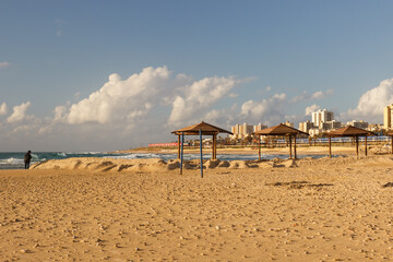 Coastline of Haifa. Carmel beach