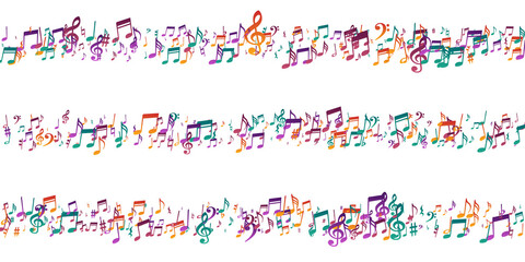 Fototapeta na wymiar Music note symbols vector illustration. Sound