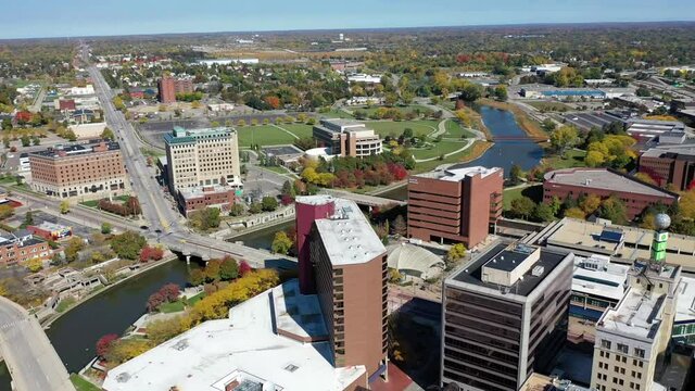 Flint, Michigan, Downtown, Amazing Landscape, Aerial View