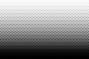 Halftone seamless pattern. Dot background. Gradient faded dots. Half tone texture. Gradation patern. Black circle isolated on white backdrop for overlay effect. Geometric bg. Vector illustration