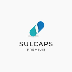 capsule logo vector icon illustration simple style for your business