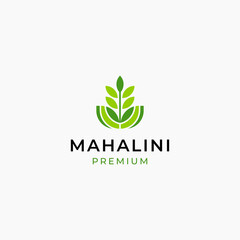 organic leaf logo vector icon illustration simple style for your business
