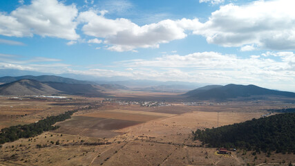 Fototapeta na wymiar Aerial view of mountains of Coahuila, Mexico.