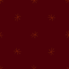 Hand Drawn Snowflakes Christmas Seamless Pattern. Subtle Flying Snow Flakes on chalk snowflakes Background. Astonishing chalk handdrawn snow overlay. Unique holiday season decoration.
