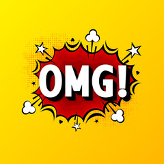 Comic word Boom. Comics speech bubble template. Cartoon style comic dialog cloud. Pop art explosion. Vector illustration.