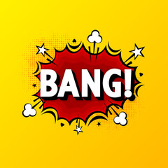 Comic word Boom. Comics speech bubble template. Cartoon style comic dialog cloud. Pop art explosion. Vector illustration.