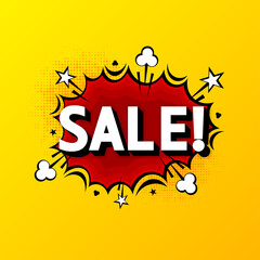 Comic word Boom. Comics speech bubble template. Cartoon style comic dialog cloud. Pop art explosion. Vector illustration.