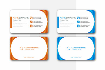 minimal, creative, clean, and modern business card design template for Business