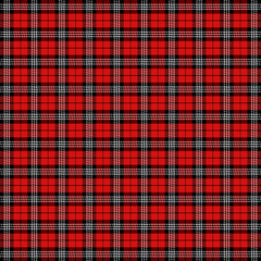 Christmas and new year tartan plaid. Scottish pattern in red, black and green cage. Scottish cage. Traditional Scottish checkered background. Seamless fabric texture. Vector illustration