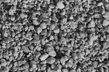 Close-up of a pile of granulated gray golor sand