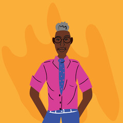 Masculine gay woman in dressy attire