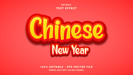 Fototapeta premium Chinese New Year Editable Text Effect