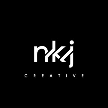 NKJ Letter Initial Logo Design Template Vector Illustration