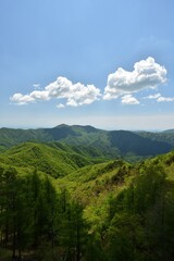Climbing view from Nikko to Mount Hnagetsu, Tochigi, Japan 
