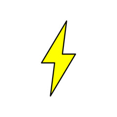 Thunder icon design template vector isolated illustration