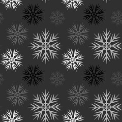 A seamless pattern on a square background is snowflakes. Design element