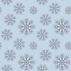 A seamless pattern on a square background is snowflakes. Design element
