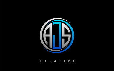 AJS Letter Initial Logo Design Template Vector Illustration