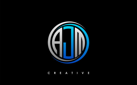 AJM Letter Initial Logo Design Template Vector Illustration