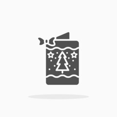 Greeting Card Christmas icon. Solid or glyph style. Vector illustration. Enjoy this icon for your project.