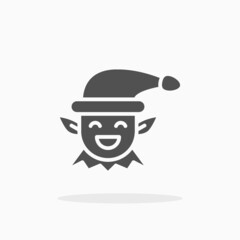 Elf icon. Solid or glyph style. Vector illustration. Enjoy this icon for your project.