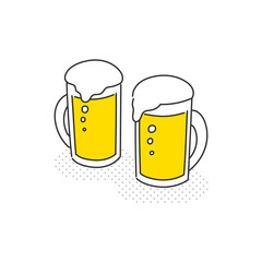 ビールジョッキのイラスト