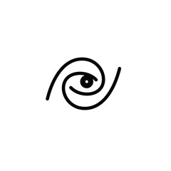 Obraz premium design unique eye line art vector 