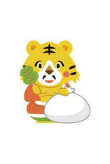 寅年　年賀状　ベクター