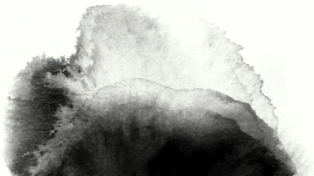 抽象的　水墨画　パターン　動画