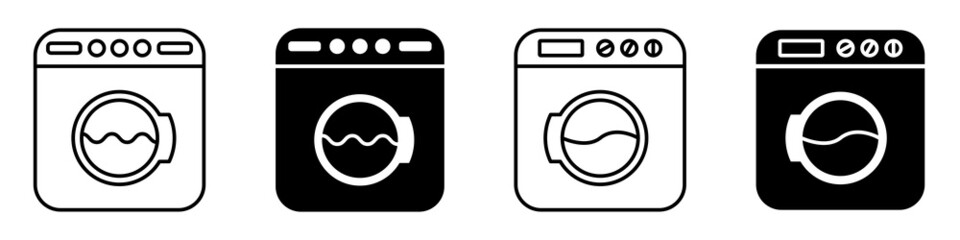 Washing machine icon vector. Washing symbol. Electrical appliances icon vector.