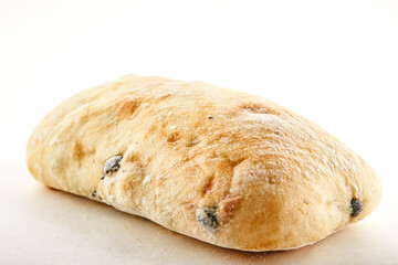 fresh bread on a white background 