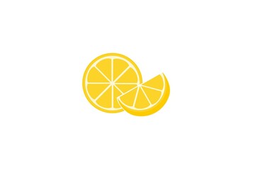 Lemon Fresh Vector Icon Sign Flat Illustration on White Background