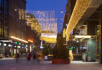Christmas decoration of Helsinki. Finland