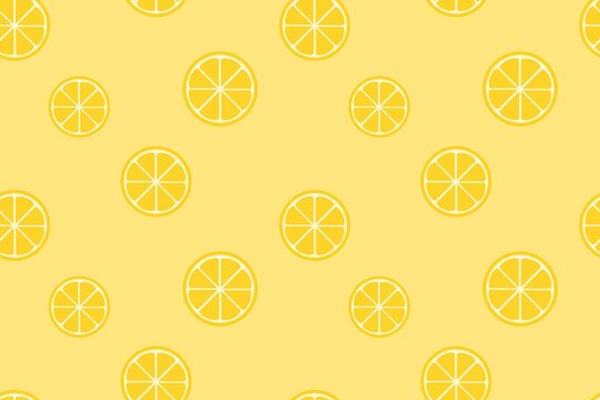 Lemon Seamless Pattern Yellow Design