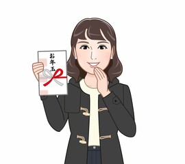 冬服を着た女子大生
