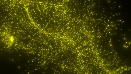 粒子 流れ 宇宙 パーティクル 黄色 [別Verあり]