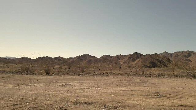 Driving on dirt roads through the Baja desert