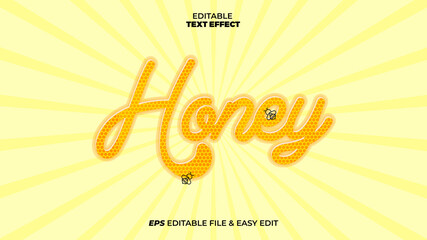 Honey Bee Editable Text Effect