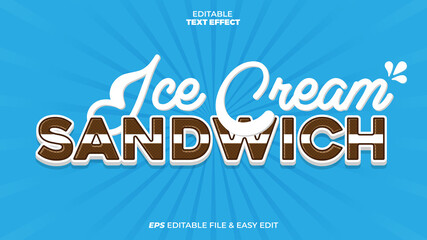 Ice Cream Sandwich Editable Text Effect