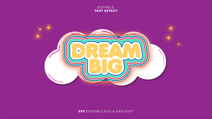 Dream Big Editable Text Effect