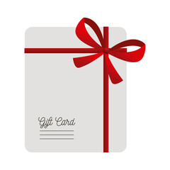 paper postcard with ribbon