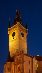 Naklejka premium Old Town Hall at Old Town square in Prague. Czech Republic