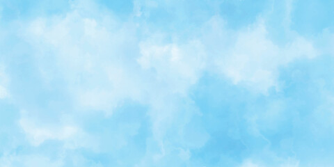 Blue sky watercolor background.