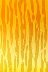 和紙のテクスチャを適用した金色の虎柄【縦向きのデザイン】