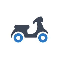 Scooter motorbike icon vector graphic