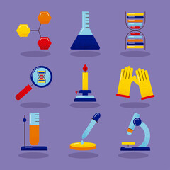 nine dna study icons