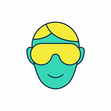 recommend clip art: Filled outline Eye sleep mask icon isolated on white background. Sleeping mask. Vector